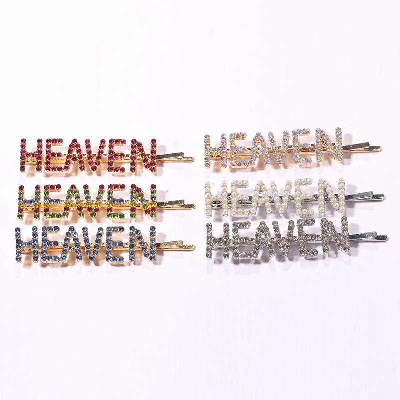 2020 new design fancy custom colorful crystal pearl hair pins with word 2020 new design fancy custom colorful crystal pearl hair pins with word
