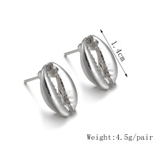2019 Holiday decoration jewelry for women gold conch sea shell style ear studs