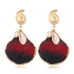 2020 new Ins amazon Fashion women girls drop color gold plated sea shell earrings 2020 new Ins amazon Fashion women girls drop color gold plated sea shell earrings
