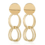 custom fashion fancy trendy girls women Vintage long double circle gold Geometric statement tassel earrings custom fashion fancy trendy girls women Vintage long double circle gold Geometric statement tassel earrings