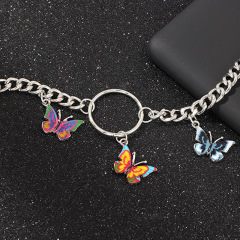 Fashion custom women jewelry chain butterfly choker necklaces for girls
