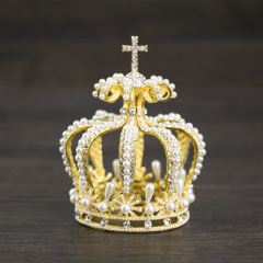 wholesale korea Alloy Handmade Wedding Bridal gold silver round pageant crowns