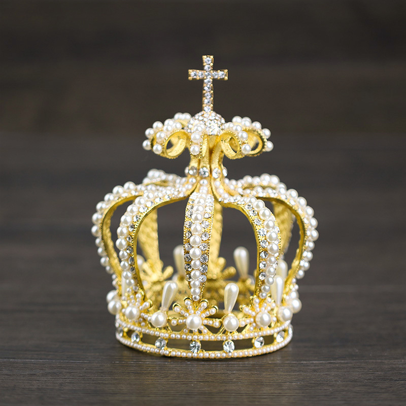 wholesale korea Alloy Handmade Wedding Bridal gold silver round pageant crowns wholesale korea Alloy Handmade Wedding Bridal gold silver round pageant crowns