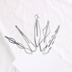 Women Simple Irregular wedding Metal Hair Accessories pear Hair Clips