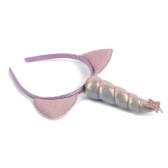 Wholesale Kids Girls Pink Unicorn Cat Ear Shining Bling Party Headband