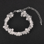 Beauty zodiac party bride crystal silver jewelry  pearl charm wedding  beaded bracelet