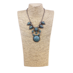 customized Amazon india africa fashion vintage women stone bohemia boho handwork necklace bohemia for lady girls