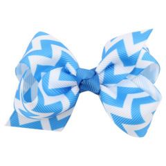 Babies wave point printed flamingo bows knot hair clips for girls hair accessories