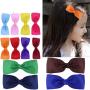 2020 Amazon Hot Sale Colorful Grosgrain Ribbon Bows Hair Clips For Girls