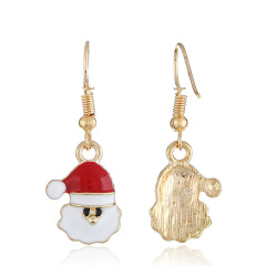 New fashion creative cartoon cute Santa earring accessories Christmas series earrings