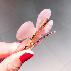 summer hot sale love flower acrylic hair clips for women hair accessories