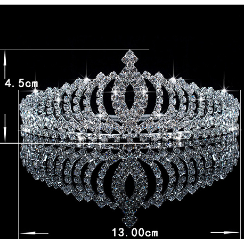 Wholesale rhinestone hair accessories girl children wedding bridal crystal headpiece tiara crown