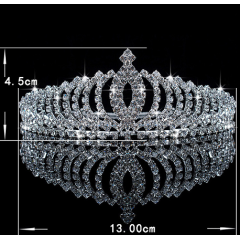 Wholesale rhinestone hair accessories girl children wedding bridal crystal headpiece tiara crown