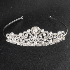 Fashion silver women rhinestone  crystal wedding round  bridal tiaras  crown