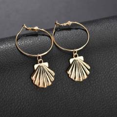 2019 Drop earrings jewelry for women gold hoop big sea shell earrings