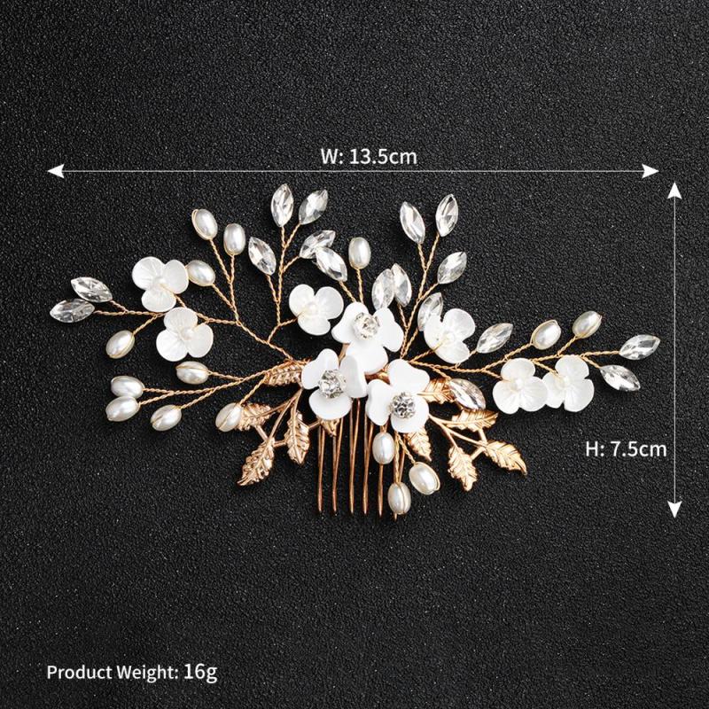 New desgin Rhinestone Jewelry Pearl Hair Accessories Wedding Bridal Hair Combs