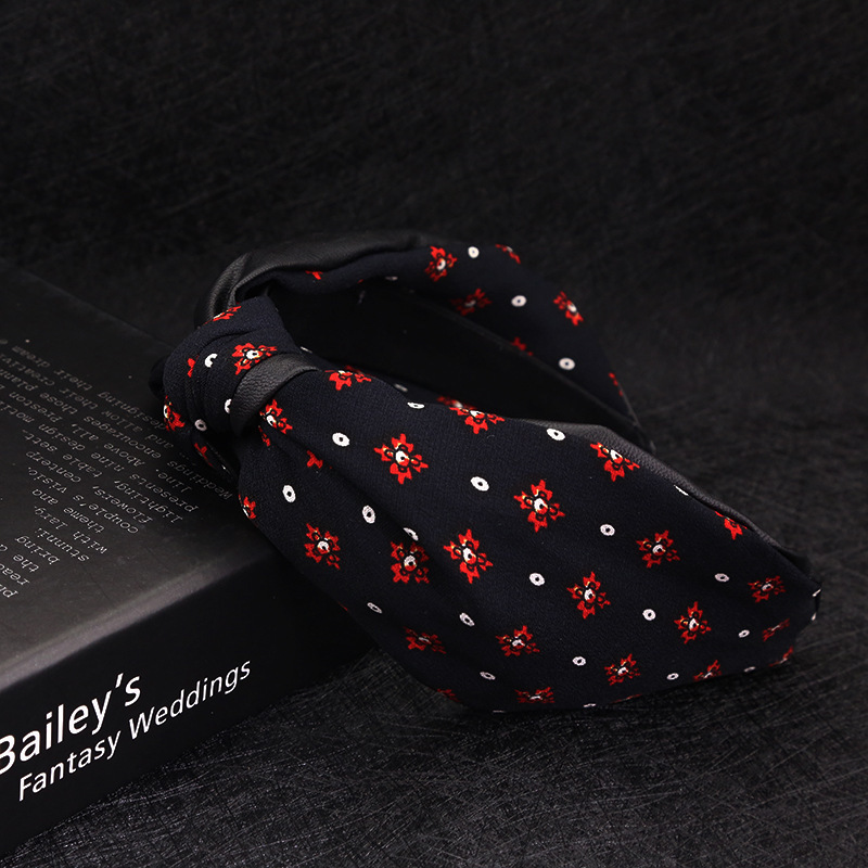 Women's Hair Accessories headband black Cross Knot rose flower hairband