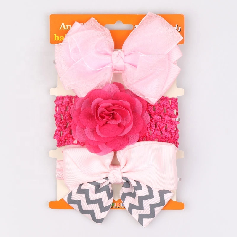 New children's cute colorful custom printed elastic hair bands for baby head band set