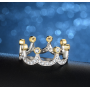 Custom design girl wedding decoration gold opal diamond crown ring Custom design girl wedding decoration gold opal diamond crown ring