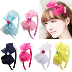 Amazon eBay Supplier Colorful Fabric Kontted Bow Kid Girls Headbands
