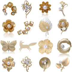 Fashion rhinestone Brooches Gold Sliver Buckle Scarf Clip Clothing Accessories Brooch Jewelry brooch pins