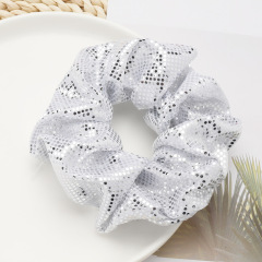 Custom fashion simple personality small dots sequins elastic scrunchies for hair