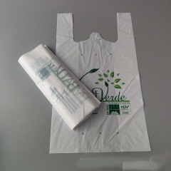 New trendy bulk custom pattern logo supermarket shopping portable biodegradable plastic packaging bags
