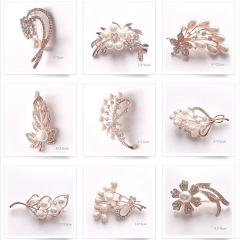amazon korean luxury fashion girls rhinestone pearl brooches korea brooches pearl for women