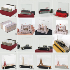 Custom gift cute design building Novelty Stick writing 3d memo pad