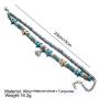 fancy Ins Amazon top sell Cheap Jewelry Chain Layer Rhinestone Bangle ocean shell turtle anklets
