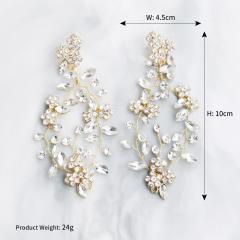 fashion custom wholesale women jewelry gift wedding bridal crystal earrings