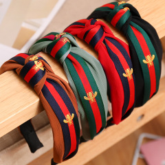 2020 Hot Sale Fashion Bee Headband Wide Edge Fabric Knot HairBands for girls 2020 Hot Sale Fashion Bee Headband Wide Edge Fabric Knot HairBands for girls