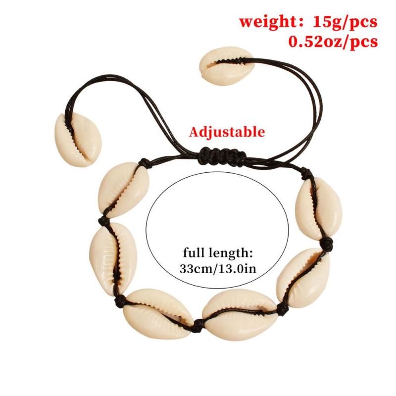High Quality Custom Handmade Bohemia Adjustable Sea Shell Bracelet for Women High Quality Custom Handmade Bohemia Adjustable Sea Shell Bracelet for Women