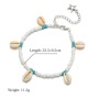 Creative Bohemia Retro Beach sea shell blue red bead bracelet anklets for women Creative Bohemia Retro Beach sea shell blue red bead bracelet anklets for women