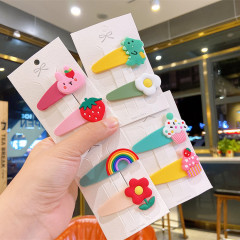 Korean cute heart rainbow children flower fruit BB kids hair clips for girls Korean cute heart rainbow children flower fruit BB kids hair clips for girls
