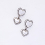 Korean 2019 dangling jewelry silver gold women love heart-shaped earrings
