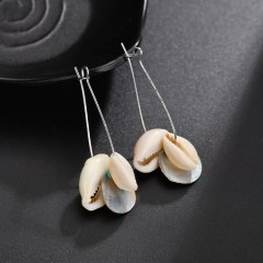 Baroque jewelry costume sea shell long simple earrings for women 2019
