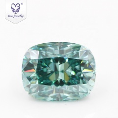 Hot popular synthetic gemstones green color loose Moissanite