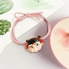 New simple wholesale cartoon double line knotted elastic hair ropes cartoon hair ties for girls for sale