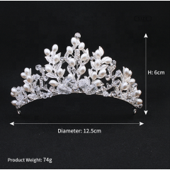 Custom hair accessories crystal luxury hair jewelry for bride happy birthday princess crown tiara