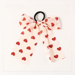 2020 summer fashion girls elastic long ribbon bowknot hair bands for women