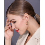 Wholesale  women thread plating 18k gold fashion copper hexagon hoop earring