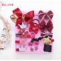 Popular flower hair kids accessories pink box clip set fashion hair clip with box Popular flower hair kids accessories pink box clip set fashion hair clip with box