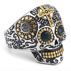 2019 New design fashiongothic cool men souvenir silver skull rings 2019 New design fashiongothic cool men souvenir silver skull rings