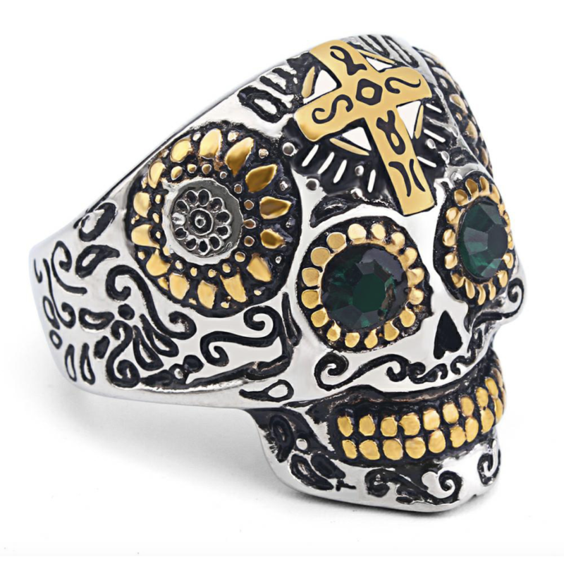 2019 New design fashiongothic cool men souvenir silver skull rings 2019 New design fashiongothic cool men souvenir silver skull rings