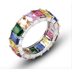 Fashion LA girl wedding and party decoration colorful opal stones ring Fashion LA girl wedding and party decoration colorful opal stones ring