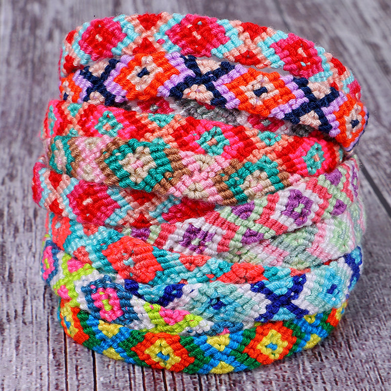 New Arrival Women Colorful Handmade Woven Adjustable Friendship Bracelets New Arrival Women Colorful Handmade Woven Adjustable Friendship Bracelets
