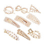 Women Simple Irregular wedding Metal Hair Accessories pear Hair Barrettes Women Simple Irregular wedding Metal Hair Accessories pear Hair Barrettes