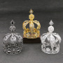 wholesale gold Alloy Handmade Wedding Bridal round tall colorful boy king pageant crowns for men