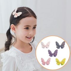 2020 Ins hot sales top quality sequin african colorful butterfly kids hair clip for kid 2020 Ins hot sales top quality sequin african colorful butterfly kids hair clip for kid